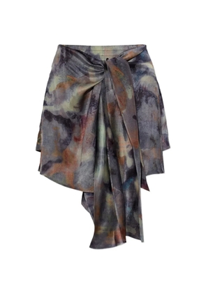 Diesel S-Talia tie-detail shorts - Grey