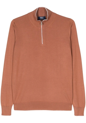 Fedeli cashmere-silk blend fine-knit jumper - Orange