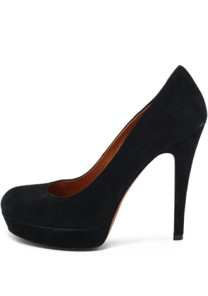 Gucci Pre-Owned suede platform heeled pumps - Black