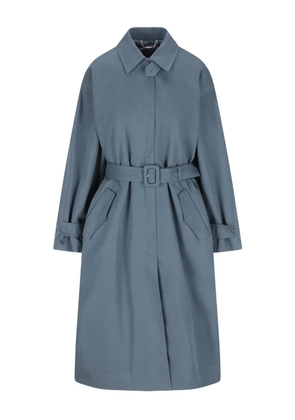 FENDI double-belted quilted coat - Blue