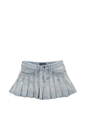 Balenciaga Pre-Owned 2010s denim pleat mini skirt - Blue