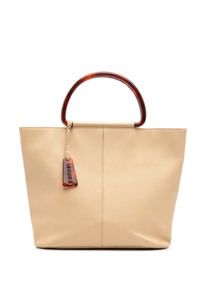 CHANEL Pre-Owned 1997-1999 Grained Calfskin Tortoise Top Handle tote bag - Brown