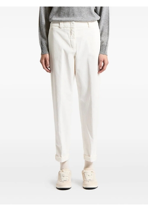 Peserico cuffed trousers - White