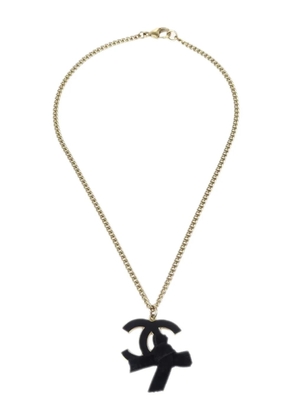 CHANEL Pre-Owned 2007 CC bow necklace - Gold