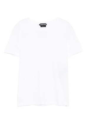 TOM FORD logo-embroidered cotton T-shirt - White