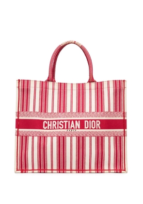 Christian Dior Pre-Owned 2018 Large Striped Book tote bag - Red