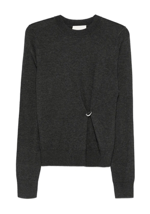 ISABEL MARANT ring-detail crew-neck sweater - Grey