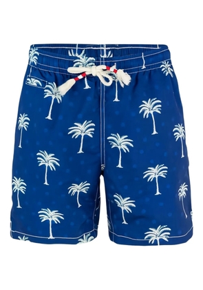 MC2 Saint Barth Caprese palm-tree swim shorts - Blue
