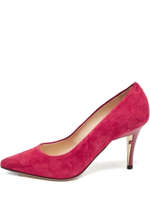 Fendi Pre-Owned 85mm suede heeled pumps - Pink