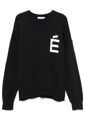 Études Studio jacquard logo-motif sweater - Black
