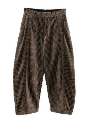 CROQUIS curved-knife trousers - Brown