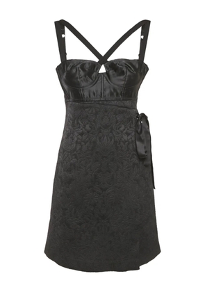 Dolce & Gabbana Pre-Owned jacquard bustier midi dress - Black
