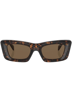 Prada Eyewear tortoiseshell-effect logo sunglasses - Green