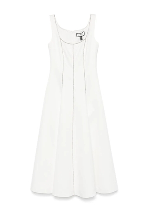NISSA crystal-embellished midi dress - White