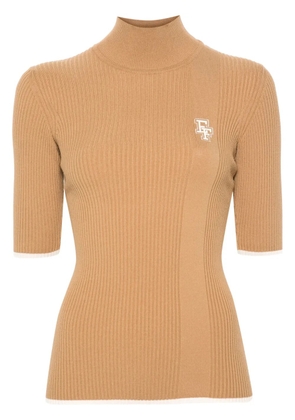 Elisabetta Franchi turtleneck knitted top - Neutrals