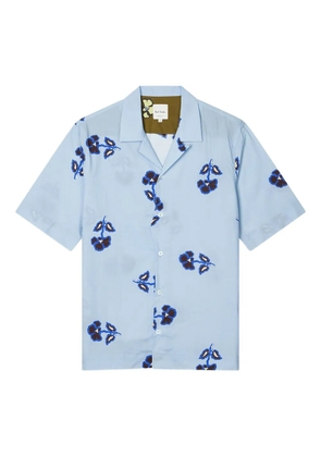 Paul Smith Tri Flower revere shirt - Blue
