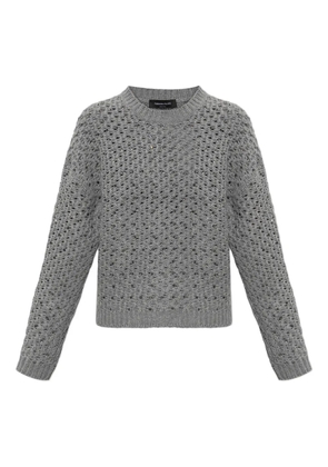 Fabiana Filippi embellished open-knit sweater - Grey