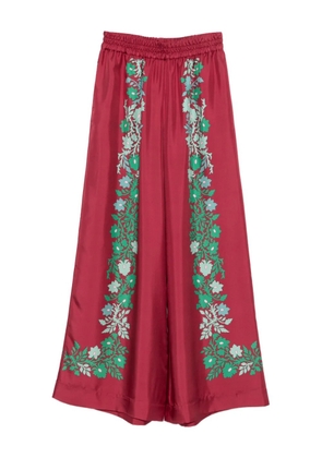 La DoubleJ floral-print trousers - Red