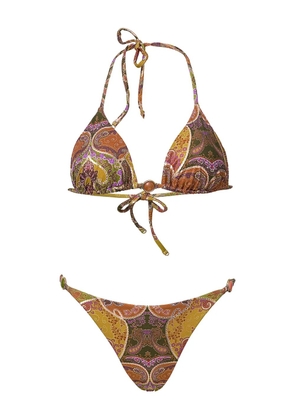SOFIA ERHAN Rosie paisley-print bikini - Brown