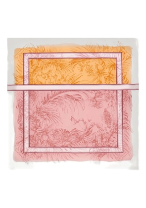 Ferragamo floral-print silk scarf - Pink