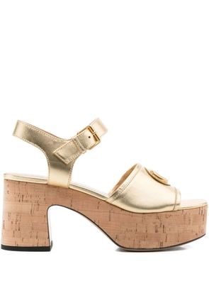 Valentino Garavani 80mm Vlogo heeled sandals - Gold