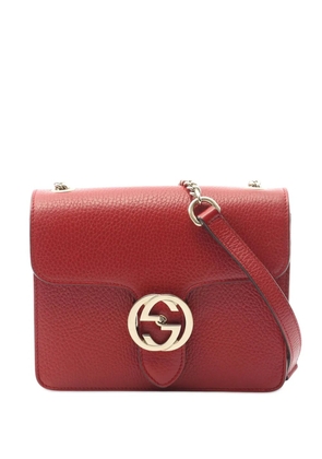 Gucci Pre-Owned 2016-2025 Small Dollar Grained Calfskin Interlocking G crossbody bag - Red