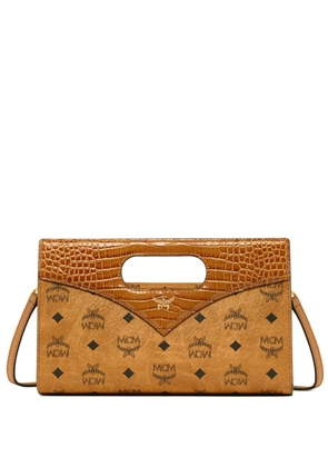 MCM mini Diamond Visetos-print tote bag - Brown