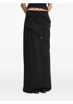 HELIOT EMIL rear-slit maxi skirt - Black