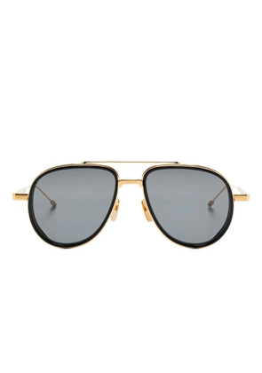 Thom Browne Eyewear pilot-frame sunglasses - Gold