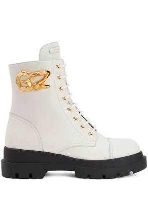 Giuseppe Zanotti Tankie Boot lace-up boots - White