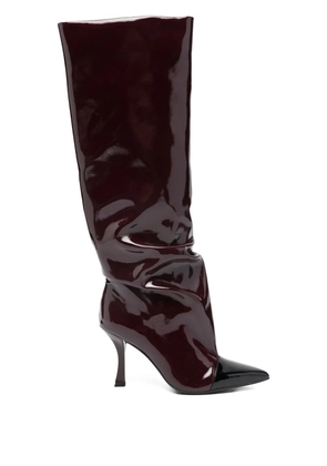 Marc Ellis 100mm pointed boots - Red