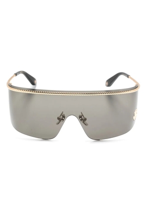 Roberto Cavalli logo-plaque shield-frame sunglasses - Black