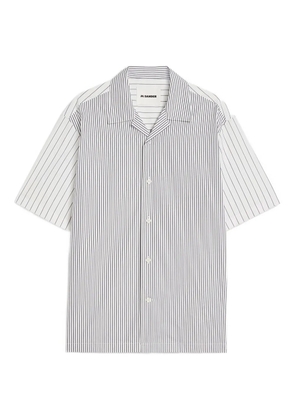 Jil Sander striped short-sleeve shirt - White