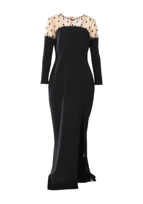 Marchesa Notte crepe gown dress - Black