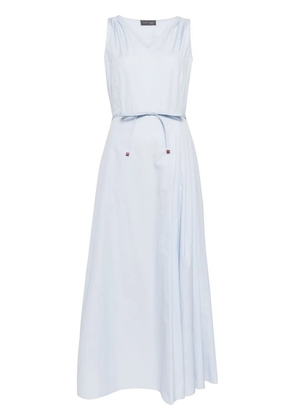 Lorena Antoniazzi tied-waist cotton midi dress - Blue
