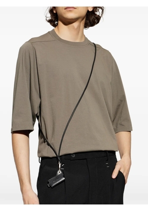 Rick Owens logo leather lighter case - Black