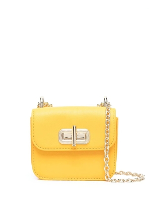 Tommy Hilfiger chain-link leather crossbody bag - Yellow