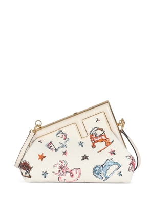 Fendi Pre-Owned Astrology Embroidered canvas bag - Neutrals