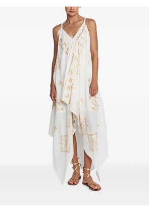GREEK ARCHAIC KORI Lefkada asymmetrical dress - White