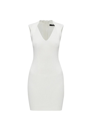 Balmain V-neck sleeveless dress - White