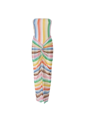 Missoni twisted zigzag maxi beach dress - White