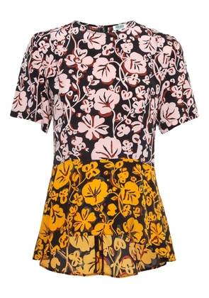 Kenzo Pre-Owned floral-print peplum top - Yellow