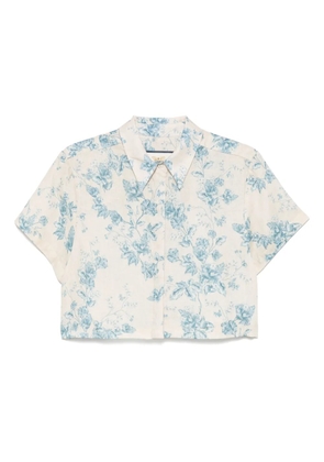 Agua By Agua Bendita floral-print linen shirt - Neutrals