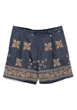 EGONlab. embroidered lace shorts - Neutrals