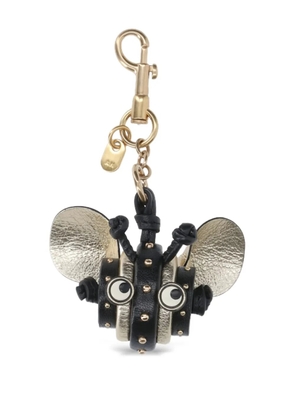 Anya Hindmarch stud bee keyring - Black