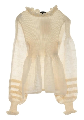 CHANEL Pre-Owned 1986-1988 Cut-And-Sew top - Neutrals