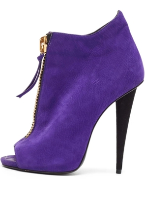 Giuseppe Zanotti Vintage 130mm leather ankle boots - Purple