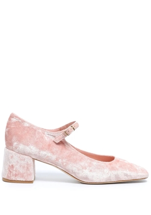 Sarah Chofakian Wendell Castle 45mm velvet pumps - Pink