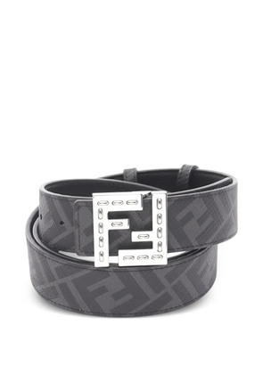Fendi Pre-Owned FF-buckle leather belt - Black
