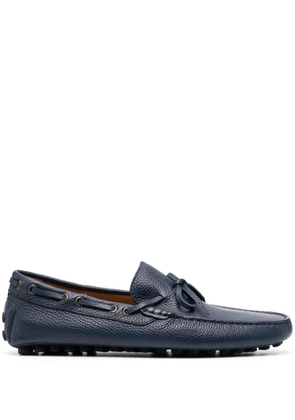 Doucal's lace-up leather loafers - Blue